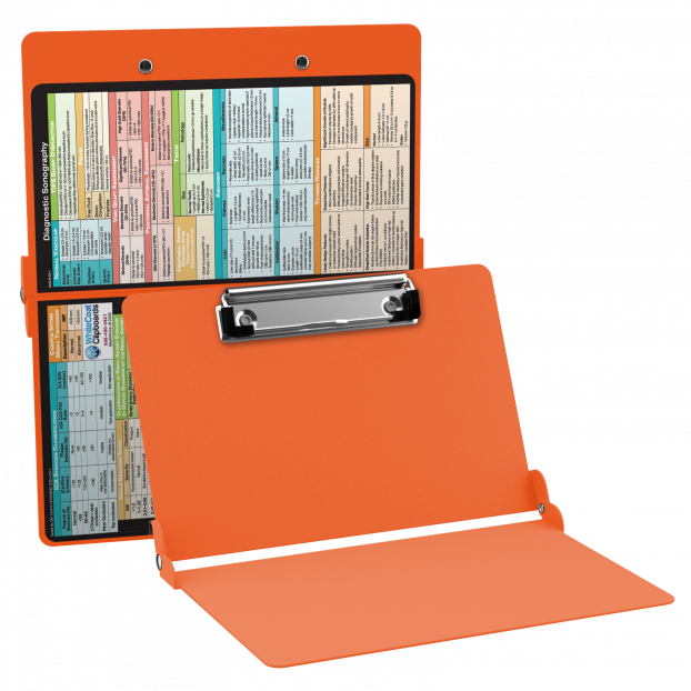WhiteCoat Clipboard® - Orange Diagnostic Sonography Edition